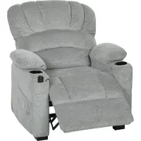 HOMCOM Power Recliner Chair-Polyester-96L x 90B x 105H cm-Grau