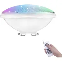 Generic PAR56 RGBW LED-zwembadlamp 24W 12V DC/AC met afstandsbediening, onderwaterverlichting, waterdicht IP68