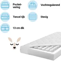 ZZZOO Matras Peuterbed 70x140 Kangoeroe