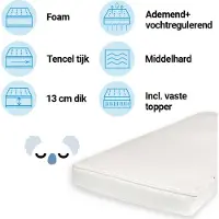 ZZZOO Matras Peuterbed + Topper 70x140 Airgosafe Koala