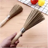 Aihontai Bamboe pannenborstel, eiergarde, schoonmaakborstel van bamboe voor pannen, keukenschoonmaakgereedschap (hoofdkleur)