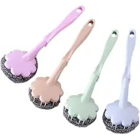 Aihontai Afwasborstel - Schoonmaakborstel - 20 cm - 4-delig - Lange steel