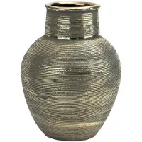 Artpol Keramische Vaas Blauw-Goud 32 cm - Stijlvolle Woondecoratie