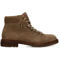 Manfield Taupe suède veterboots | Maat 45