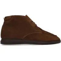 Manfield Donkerbruine suède desert boots | Maat 45