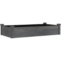 vidaXL Plantenbak verhoogd met voering 120x60x25 cm vurenhout grijs