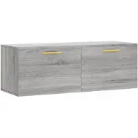 vidaXL Wandkast 100x36,5x35 cm bewerkt hout grijs sonoma eikenkleurig