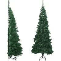 vidaXL Kunstkerstboom hoek 180 cm PVC groen