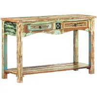 vidaXL Wandtafel 120x40x75 cm massief gerecycled hout