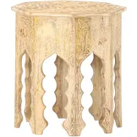 vidaXL Bijzettafel Ø48 cm massief mangohout