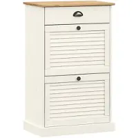 vidaXL Schoenenkast VIGO 60x35x96 cm massief grenenhout wit