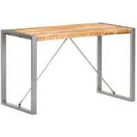 vidaXL Eettafel 120x60x75 cm massief ruw mangohout