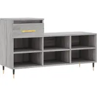 vidaXL Schoenenkast 102x36x60 cm bewerkt hout sonoma grijs