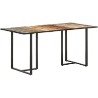 vidaXL Eettafel 160 cm massief gerecycled hout