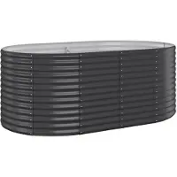 vidaXL Plantenbak 175x100x68 cm gegalvaniseerd staal antracietkleurig
