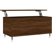 vidaXL Salontafel 90x44,5x45 cm bewerkt hout bruin eikenkleur
