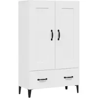 vidaXL Hoge kast 70x31x115 cm bewerkt hout wit