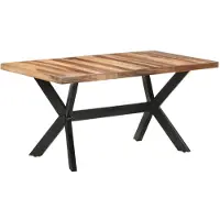 vidaXL Eettafel 160x80x75 cm massief hout met honingkleurige afwerking