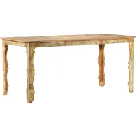 vidaXL Eettafel 160x80x76 cm massief gerecycled hout
