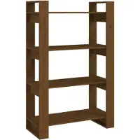 vidaXL Boekenkast/kamerscherm 80x35x125 cm massief hout honingbruin