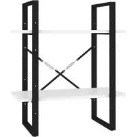 vidaXL Boekenkast met 2 schappen 60x30x70 cm bewerkt hout wit