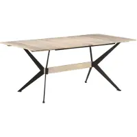 vidaXL Eettafel 180x90x76 cm massief mangohout