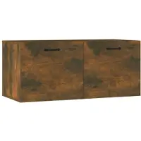 vidaXL Wandkast 80x36,5x35 cm bewerkt hout gerookt eikenkleurig