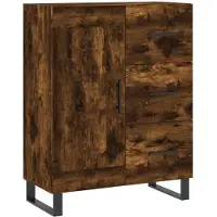 vidaXL Dressoir 69,5x34x90 cm bewerkt hout gerookt eikenkleurig