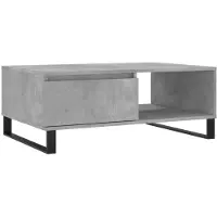 vidaXL Salontafel 90x60x35 cm bewerkt hout betongrijs