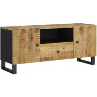vidaXL Tv-meubel 105x33,5x46 cm massief mangohout en bewerkt hout