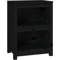 vidaXL Boekenkast 50x35x68 cm massief grenenhout zwart