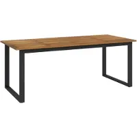 vidaXL Tuintafel met U-vormige poten 200x90x75 cm massief acaciahout