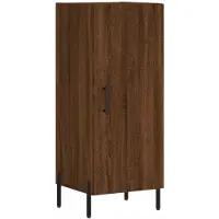 vidaXL Dressoir 34,5x34x90 cm bewerkt hout bruin eikenkleur