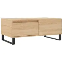 vidaXL Salontafel 90x50x36,5 cm bewerkt hout sonoma eikenkleurig