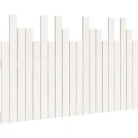 vidaXL Hoofdbord wandmontage 127,5x3x80 cm massief grenenhout wit