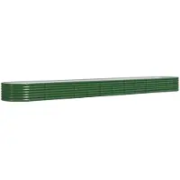 vidaXL Plantenbak 512x80x36 cm gegalvaniseerd staal groen