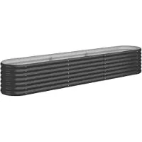 vidaXL Plantenbak 224x40x36 cm gegalvaniseerd staal antracietkleurig