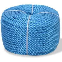 vidaXL Touw gedraaid 16 mm 250 m polypropyleen blauw
