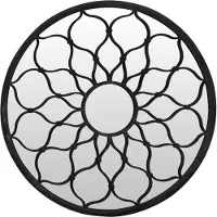 vidaXL Tuinspiegel rond 40x3 cm ijzer zwart