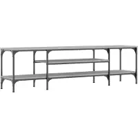 vidaXL Tv-meubel 161x35x45 cm bewerkt hout en ijzer grijs sonoma eiken