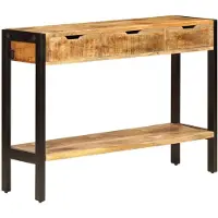 vidaXL Dressoir met 3 lades 110x35x75 cm massief mangohout