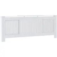 vidaXL Radiatoromsluiting van houtvezel, wit, 205 cm