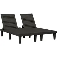 vidaXL Ligbed tweepersoons 155x138x83 cm polypropeen zwart