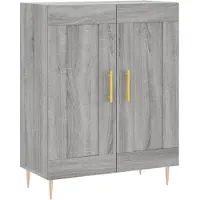 vidaXL Dressoir 69,5x34x90 cm bewerkt hout grijs sonoma eikenkleurig