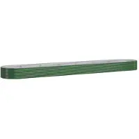 vidaXL Plantenbak 544x100x36 cm gegalvaniseerd staal groen