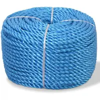 vidaXL Touw gedraaid 12 mm 100 m polypropyleen blauw