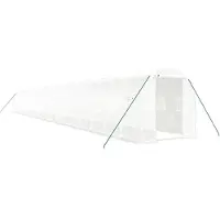 vidaXL Tuinkas met stalen frame 40 m² 20x2x2 m wit