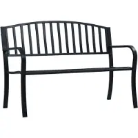 vidaXL Tuinbank, zwart, 120 cm, staal