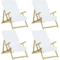 vidaXL Strandhanddoeken 4 st 400 g/m² 60x135 cm stof wit