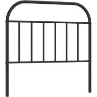 vidaXL Vervangend hoofdbord metaal zwart 107 cm